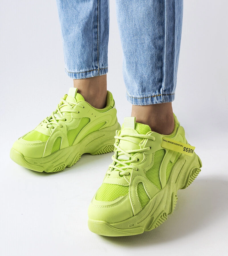 Zelené tenisky na tlusté podrážce Amendola