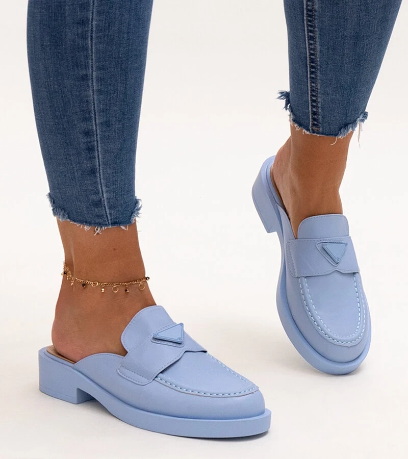 Modré pantofle s uzavřenou špičkou Berkshire