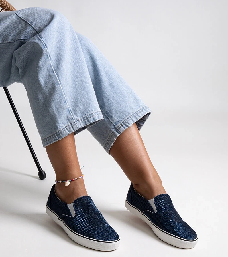 Modré třpytivé tenisky Lublubah