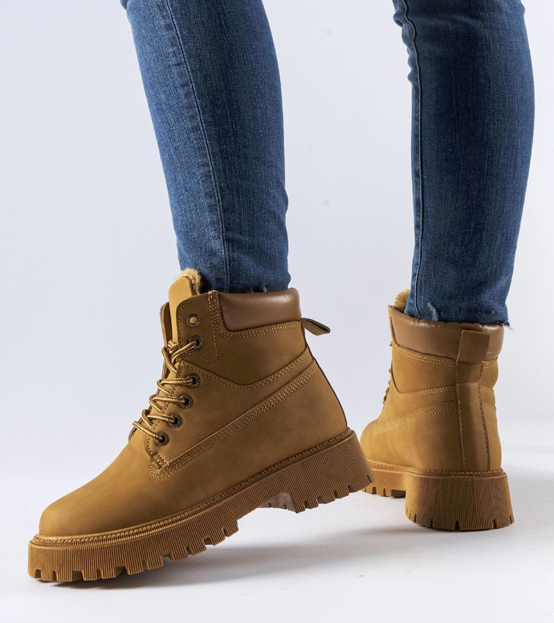 Hnědé klasické zateplené pracovní boty Hector