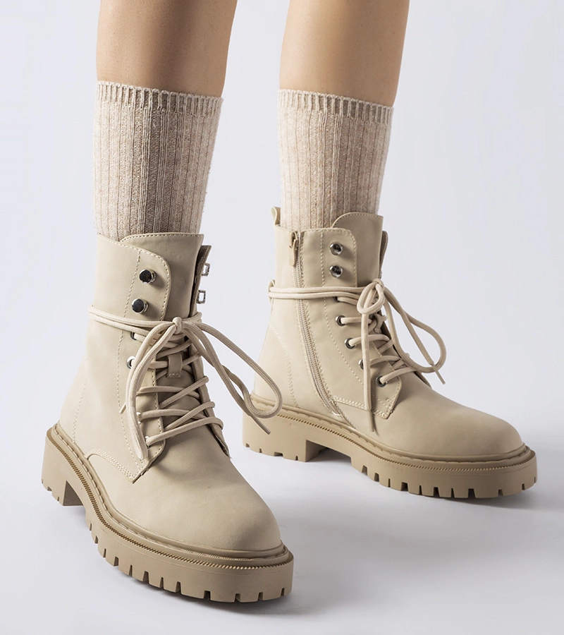 Beige ploché boty s ochranou Brattle