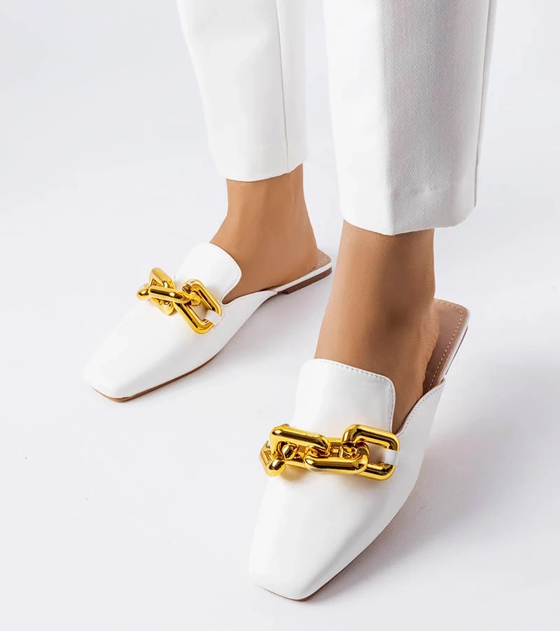 Žabky s řetízkem White Hickory