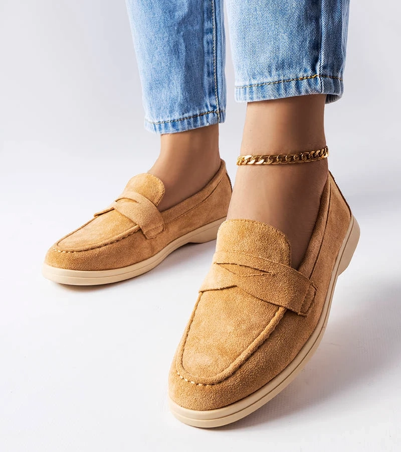 Béžové mokasíny z ekokůže od společnosti Ferragus