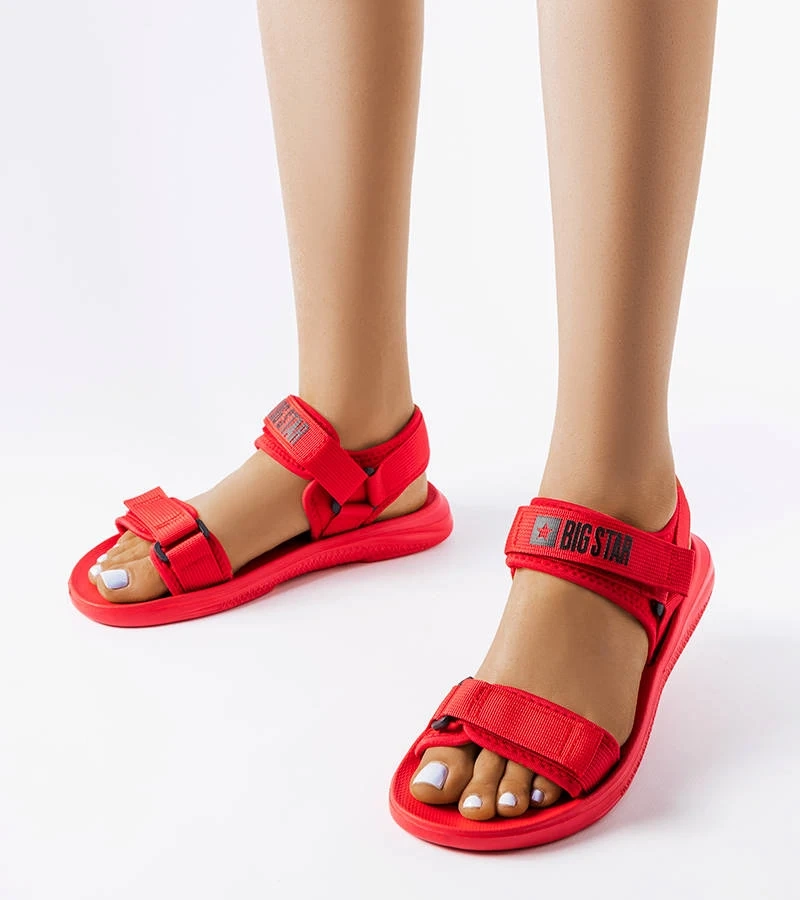 Červené sportovní sandály Big Star HH274A027