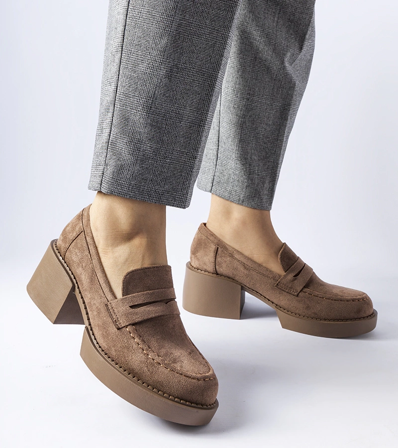 Hnědé mokasíny na podrážce z ekosuede Gaspare