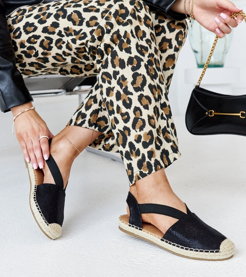 Černé espadrilky Tharna s otevřenou patou