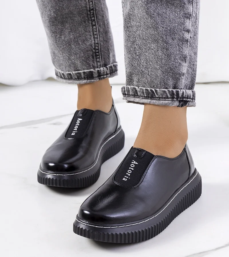 Černé boty Siddons na platformě