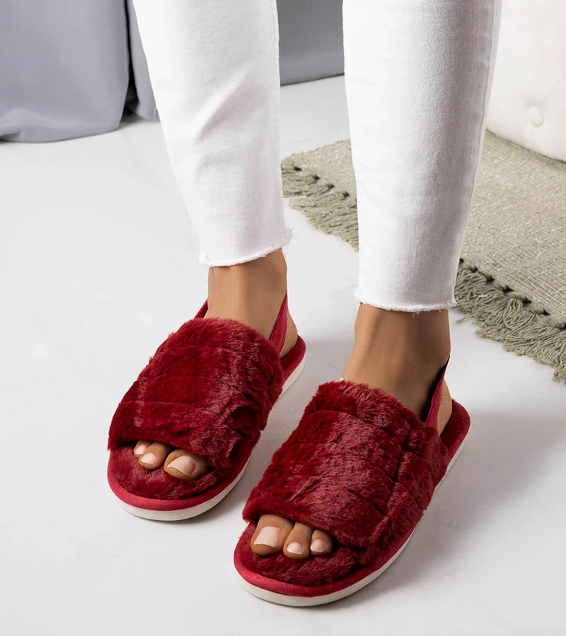 Bordó pantofle Lolita