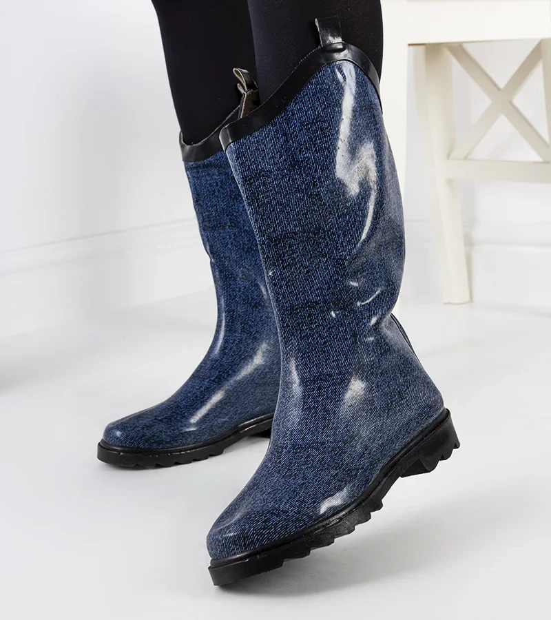 Modré džínové vzorované nazouváky Isobel