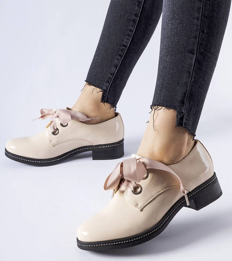 Bežové polobotky s cirkóny Povegliano