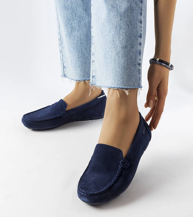 Námořnicky modré kožené mokasíny Big Star JJ274659