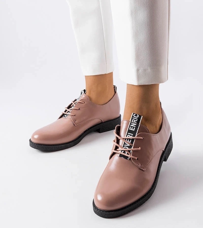 Růžové lakované polobotky Tianna