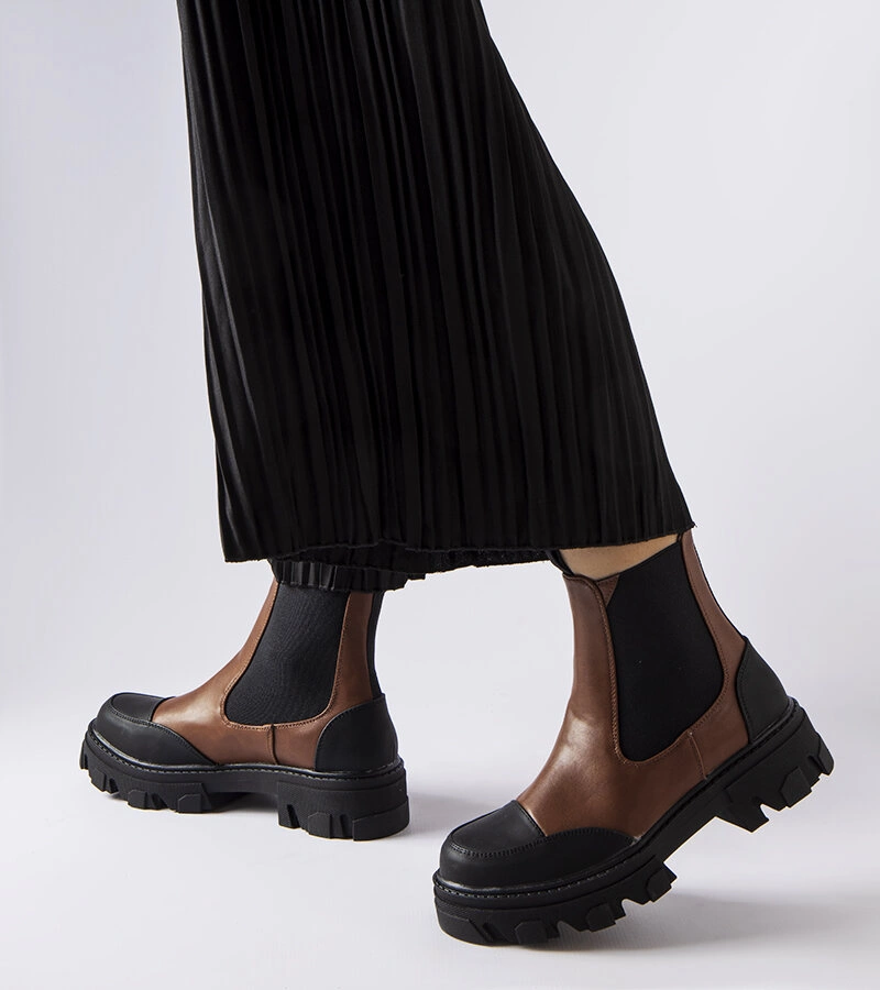 Hnědé nazouvací boty Sibyla