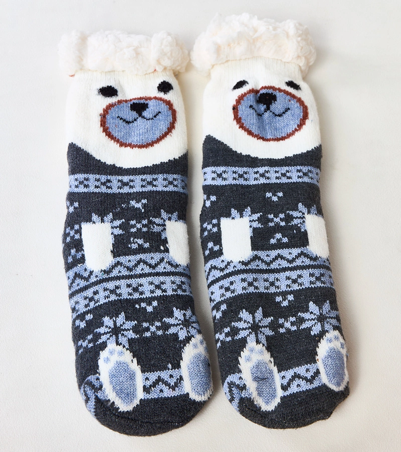 Šedé ponožky z ovčí kůže Lotis