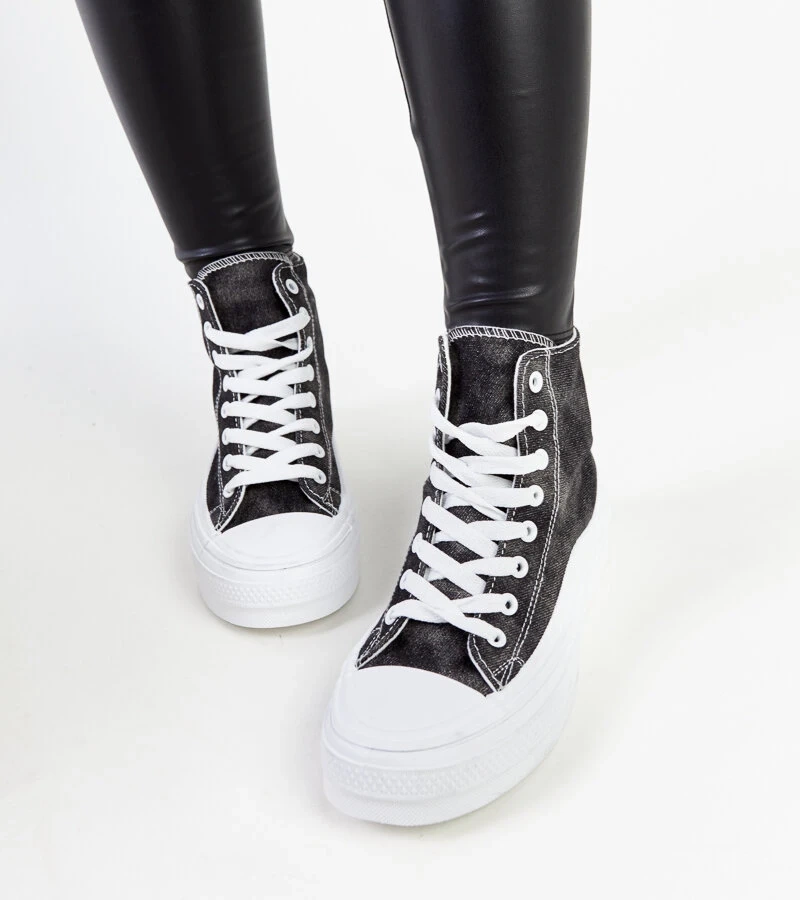 Černé tenisky na platformě Frederick