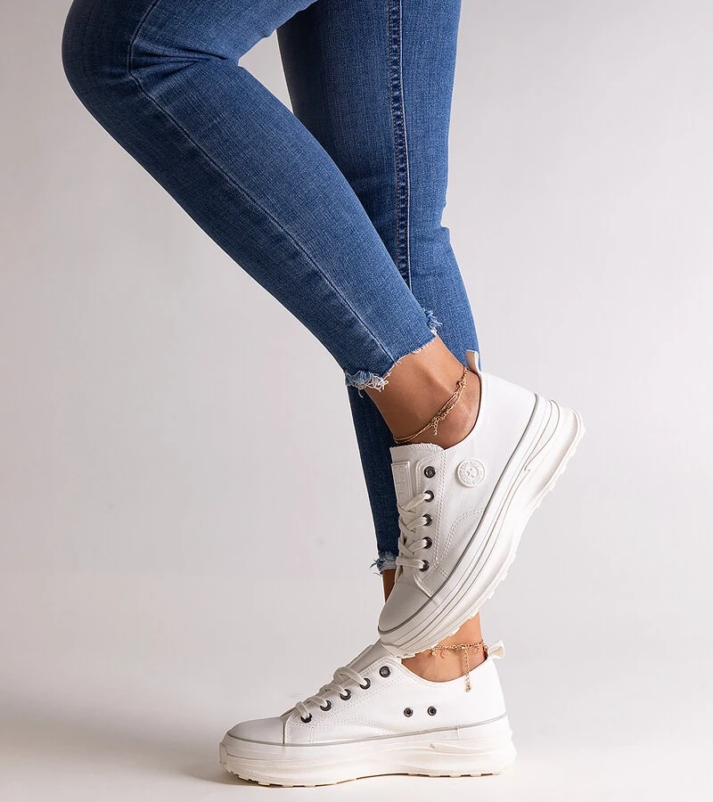 Bílé masivní tenisky Big Star NN274126