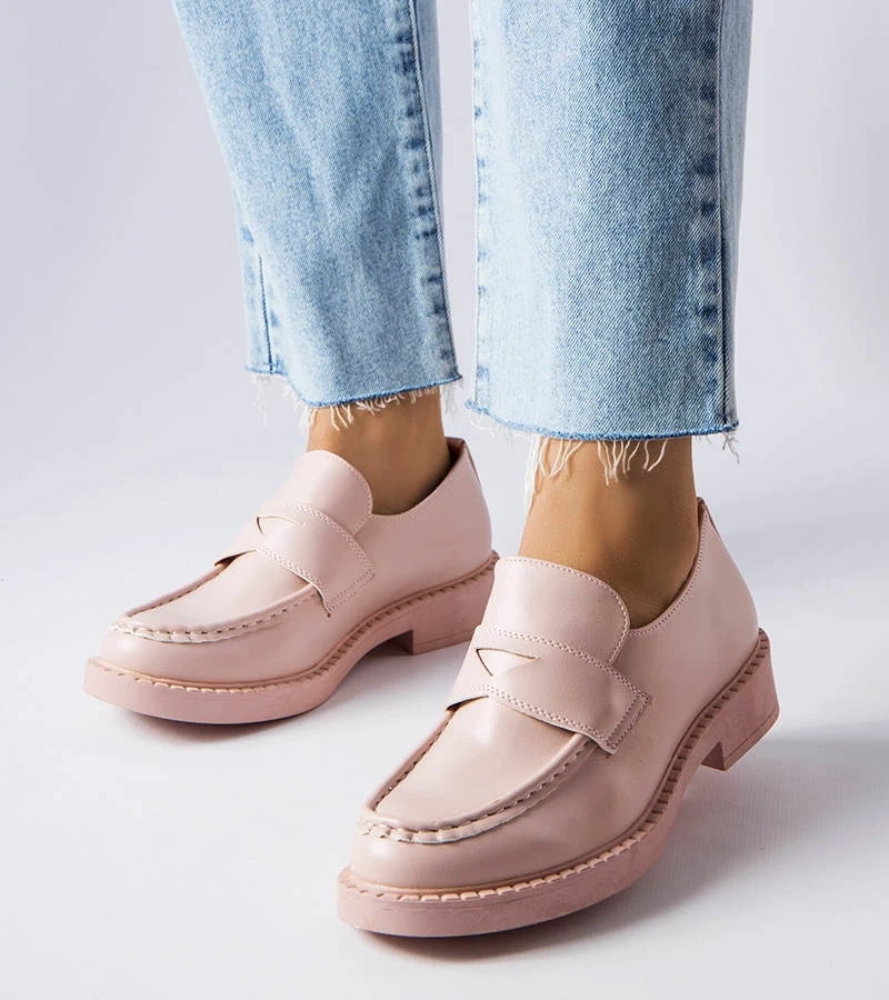 Růžové elegantní mokasíny Élodie