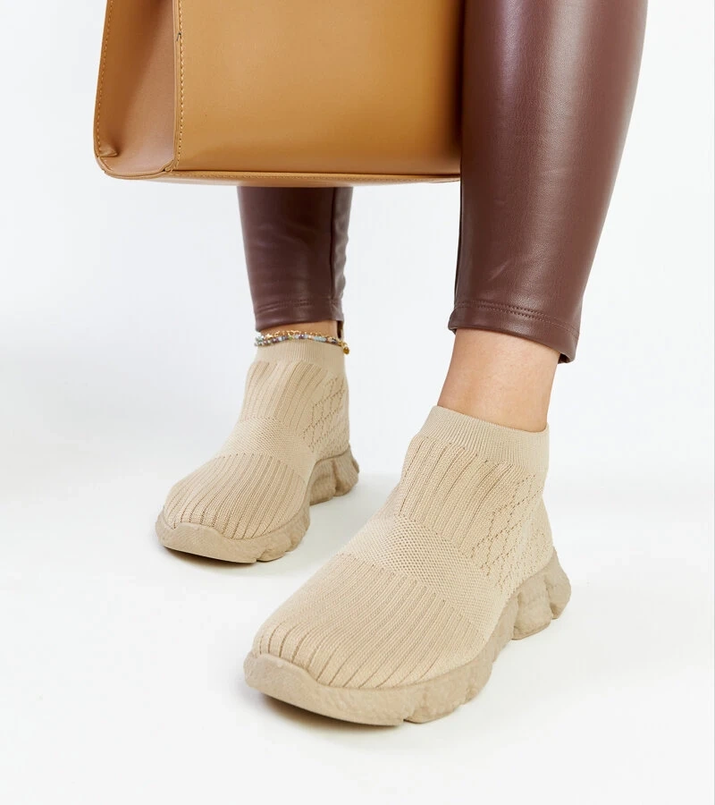 Tmavě béžové lehké sportovní tenisky Vaclava