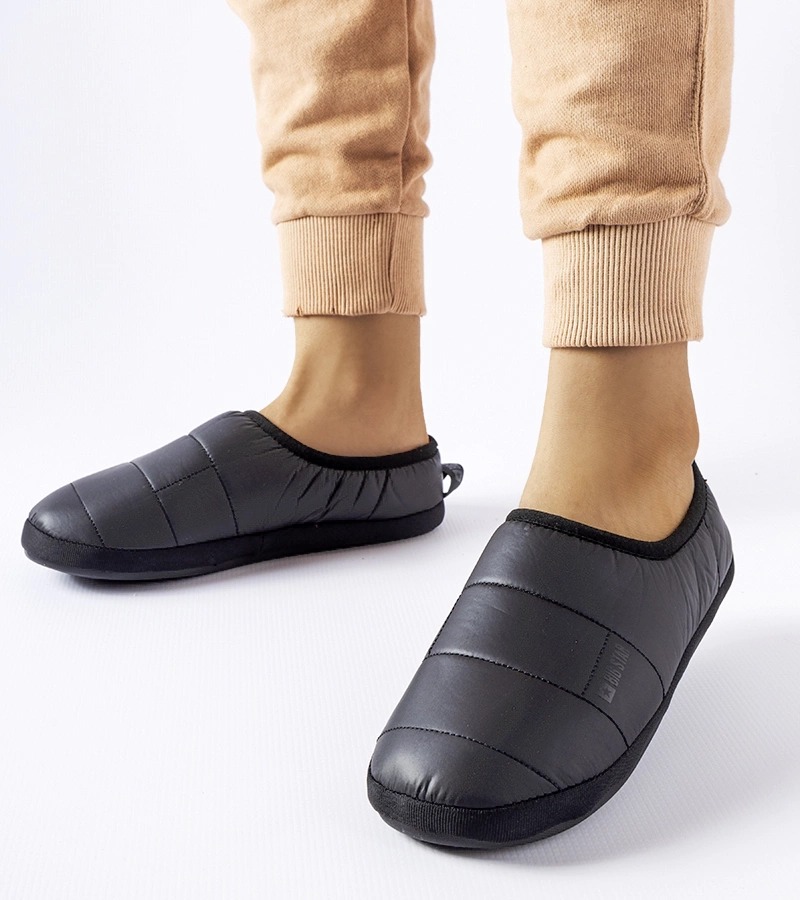 Černé vyhřívané pantofle Big Star KK274604