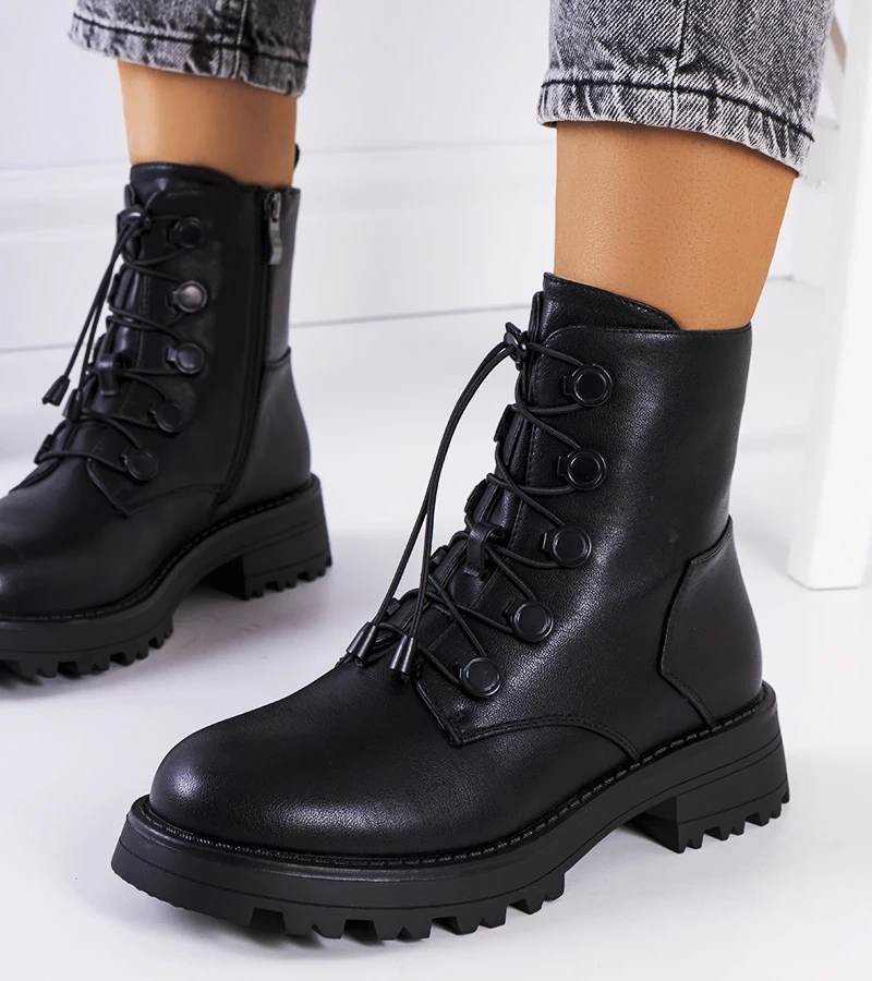 Černá boty ekokůže Cesterfield