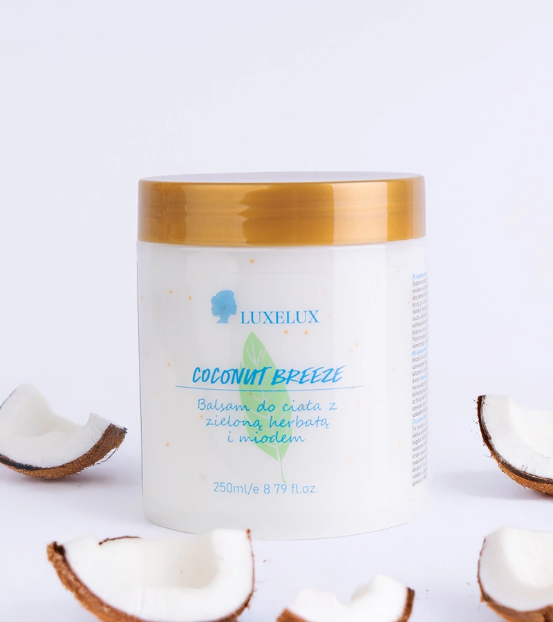 Tělový balzám se zeleným čajem a medem LUXELUX COCONUT BREEZE 250 ml