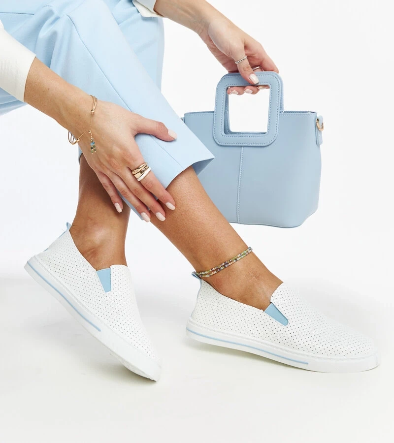 Bílé polobotky Sanan