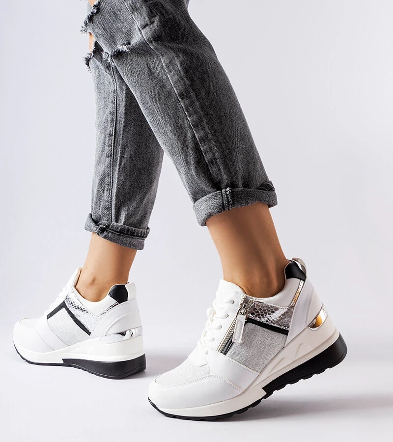 Bílé tenisky na platformách od Deodata