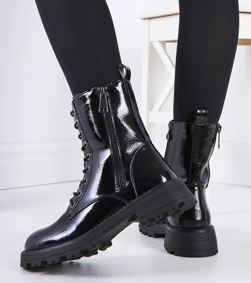 Černé trapery z ekokůže Worcester