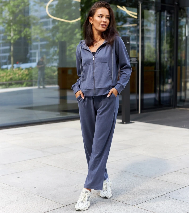 Modrý volný teplákový set Cossoine