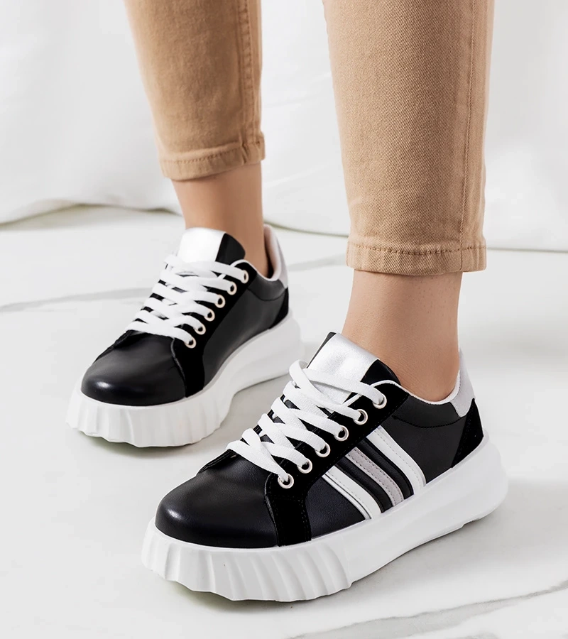 Černé tenisky na platformě Prinsep