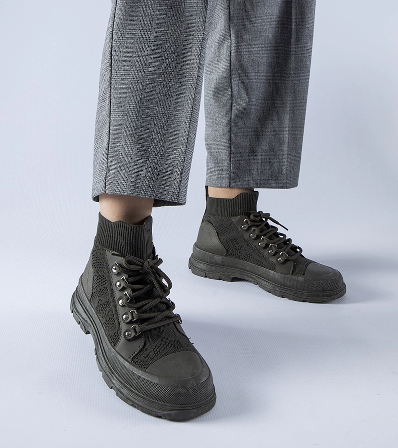 Zelené vysoké textilní tenisky Casalma