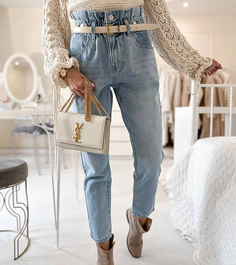 Modré papírové džíny Senior