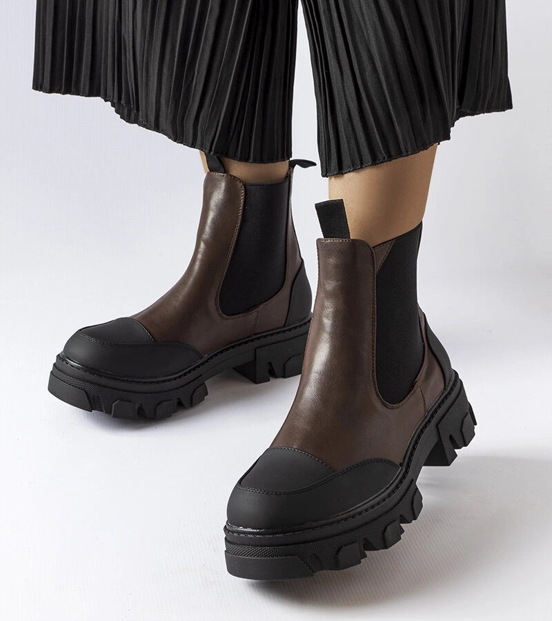 Tmavě hnědé nazouvací boty Sibyla