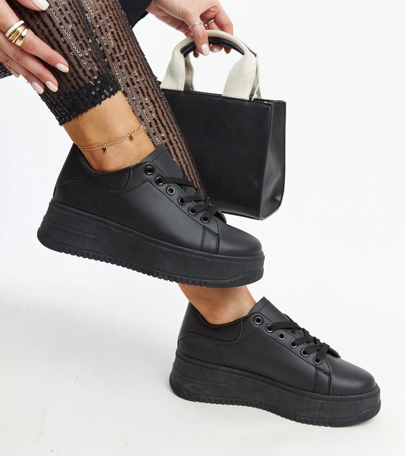 Černé sportovní boty na platformě Ottavia