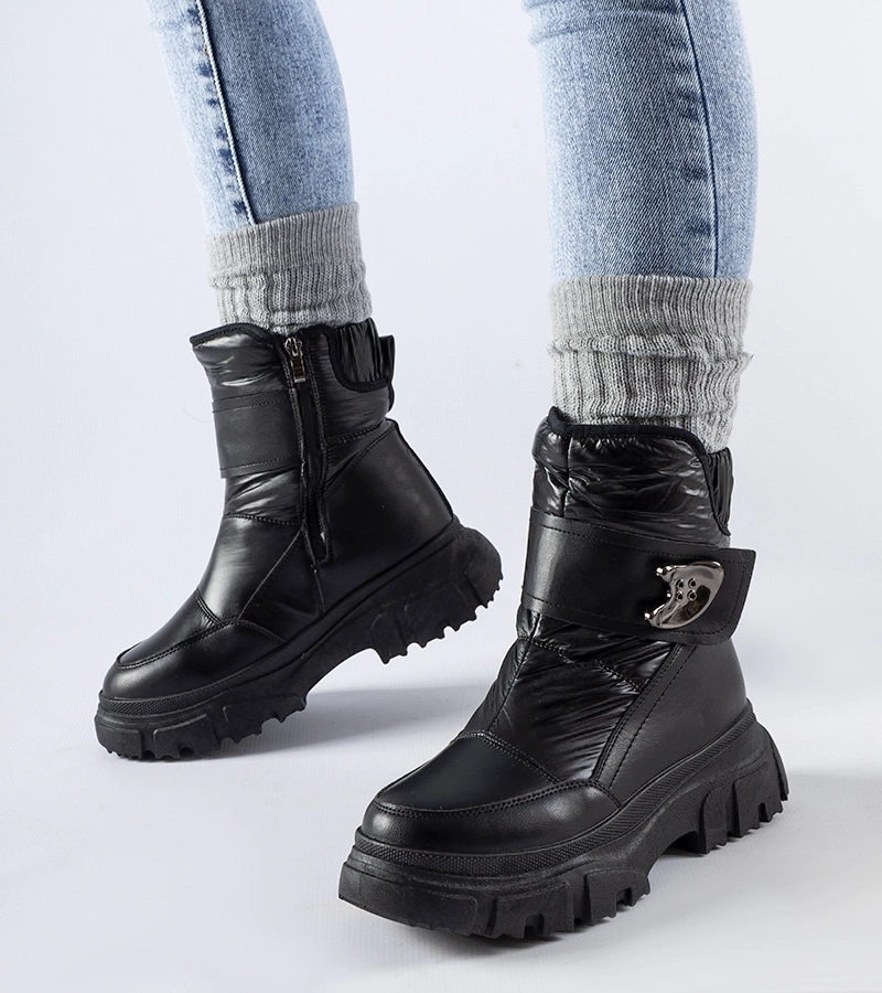 Černé zateplené sněhule Mejia