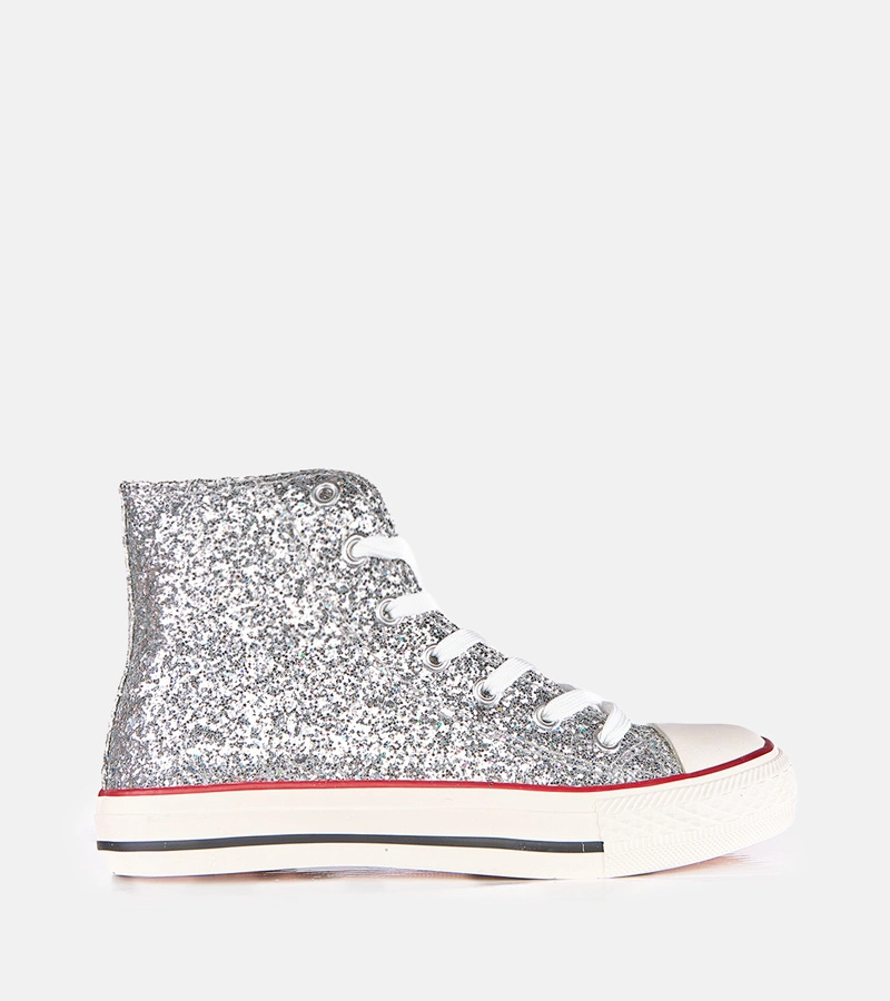 Stříbrné dámské tenisky třpytivé Klaudi