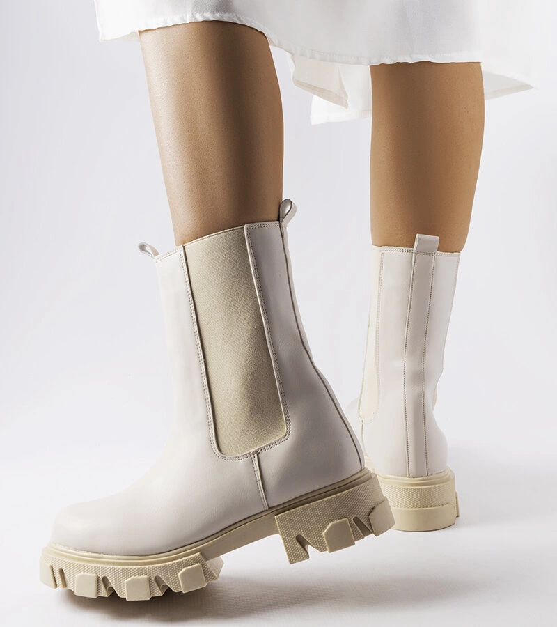 Béžové nazouvací boty Vallejo bagger