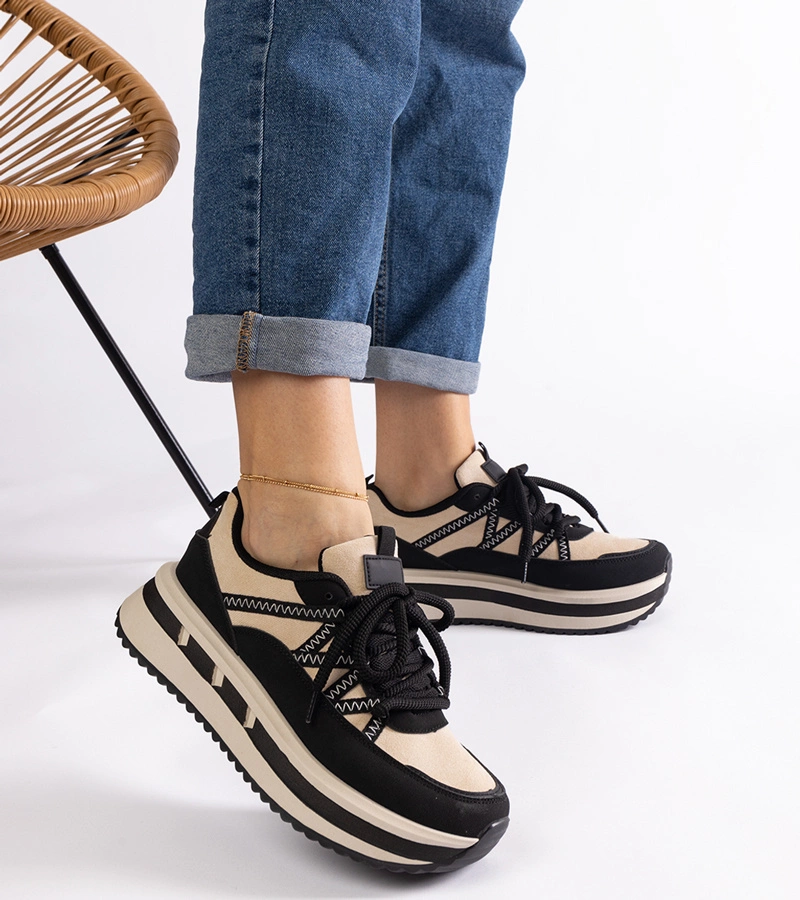 Černo-béžové dámské tenisky Renetta