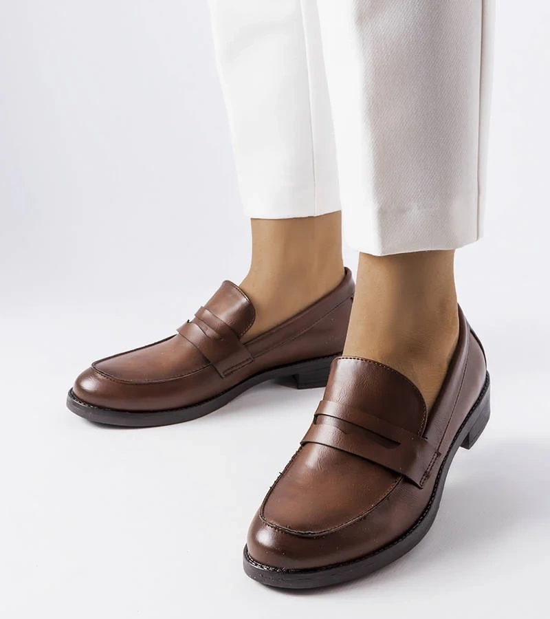 Tmavě hnědé mokasíny Deich