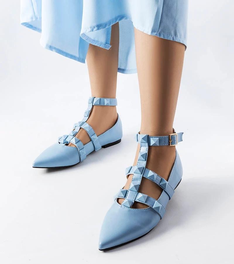 Modré baleríny s nápadným zapínáním Blur