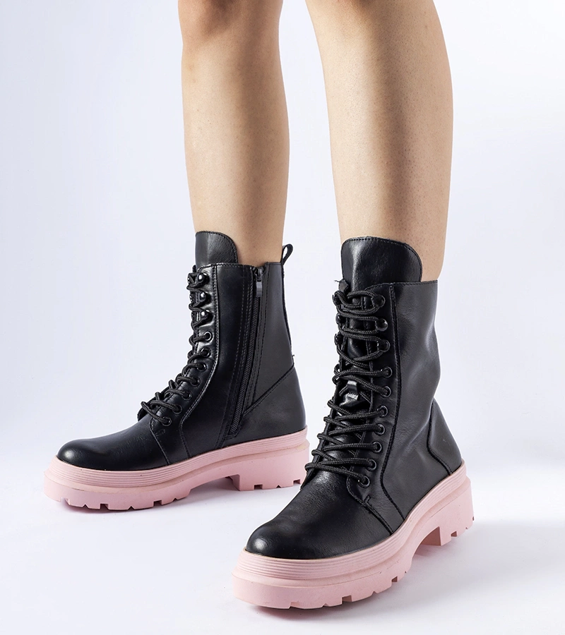 Černé tenisky s barevnou podrážkou Quennie