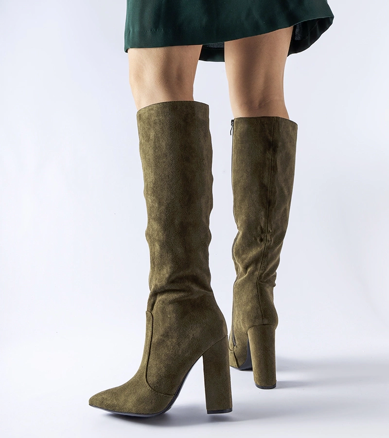 Zelené boty na podpatku Cinq-Mars