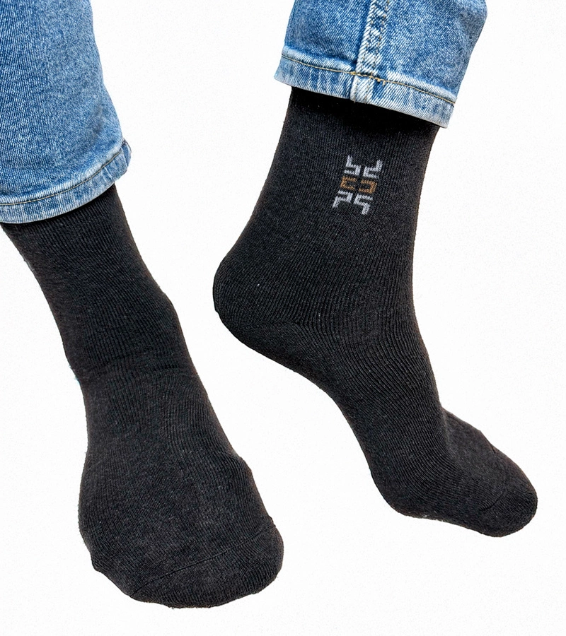 Černo-bílé teplé ponožky Sella