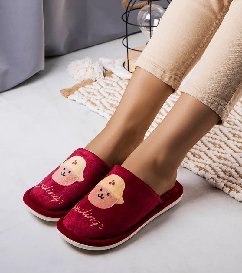 Diealings červené měkké pantofle