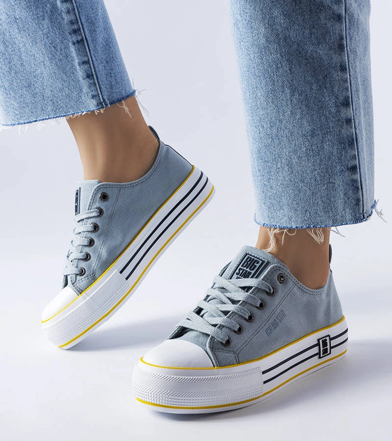 Modré tenisky na platformě Big Star LL274183